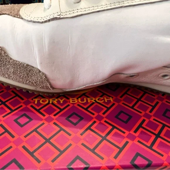 🎉HPx2🎉 Tory Burch Vintage Double T Trainer Sneakers - Picture 6 of 13